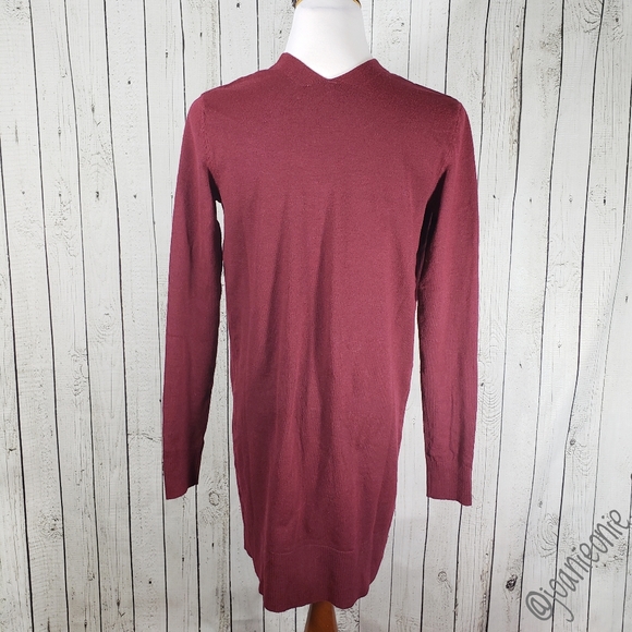 xx SUSINA Nordstrom Long Cardi Burgundy Sz XS NWT - Picture 3 of 5